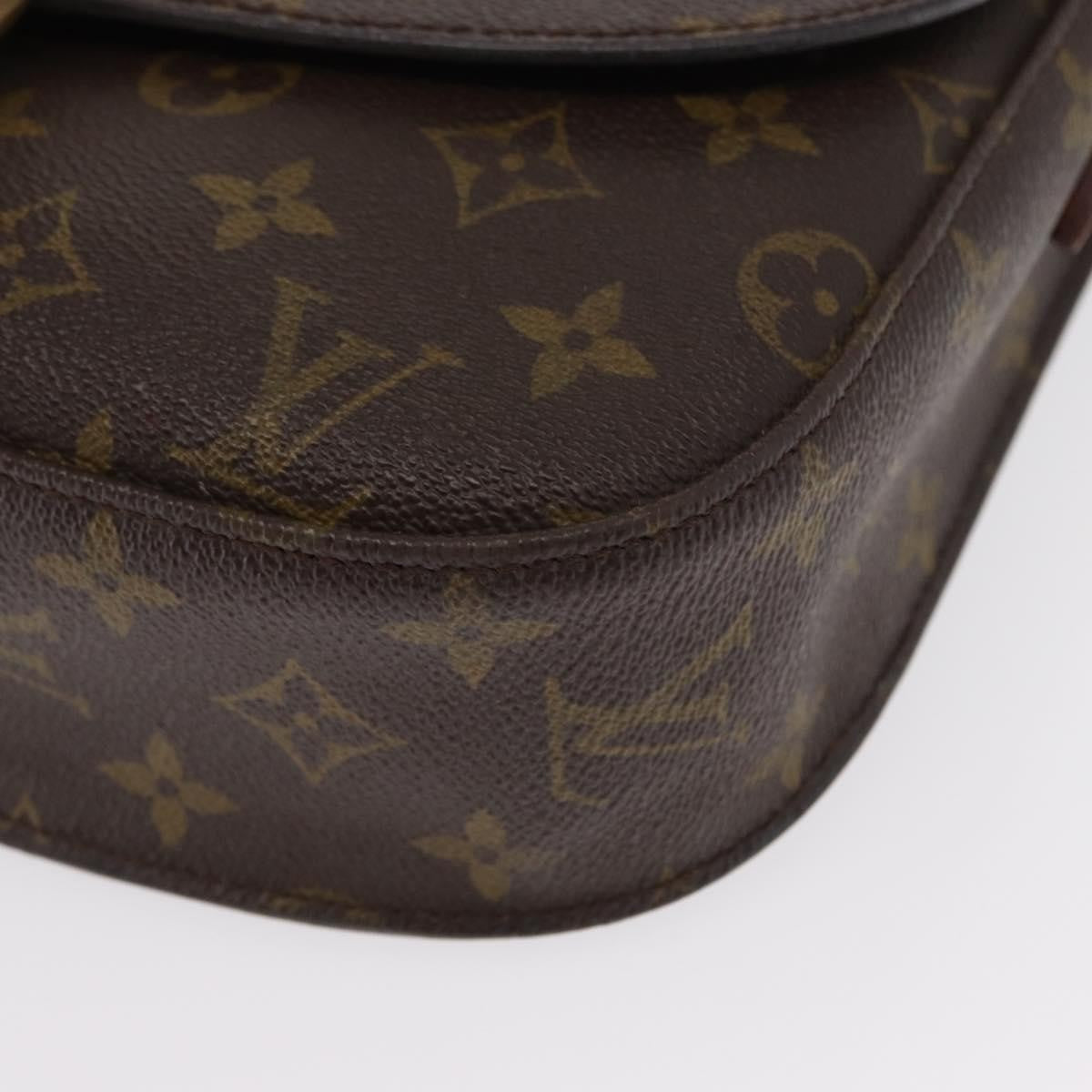 Louis Vuitton Saint Cloud Handbag Monogram Canvas Brown Canvas Shoulder Bag