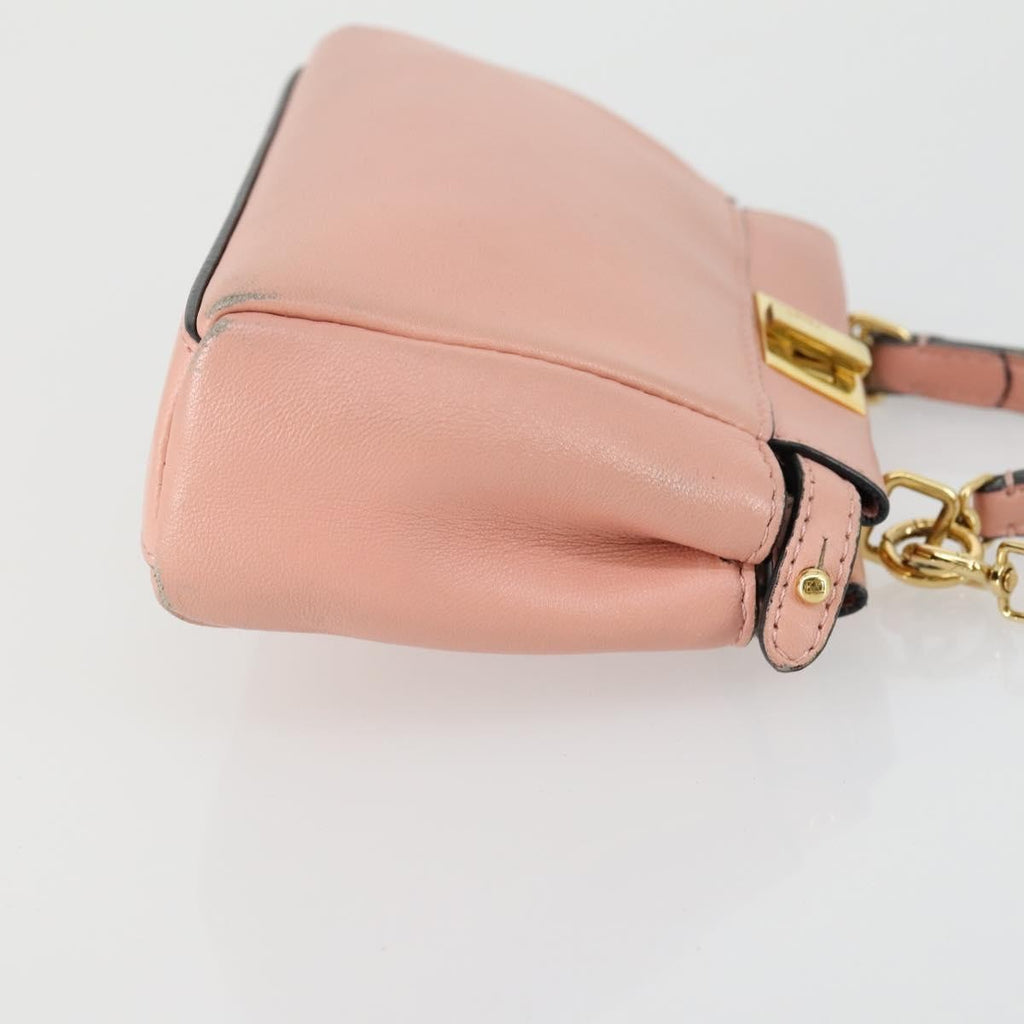 Fendi Peekaboo Bag Leather Pink Leather Handbag