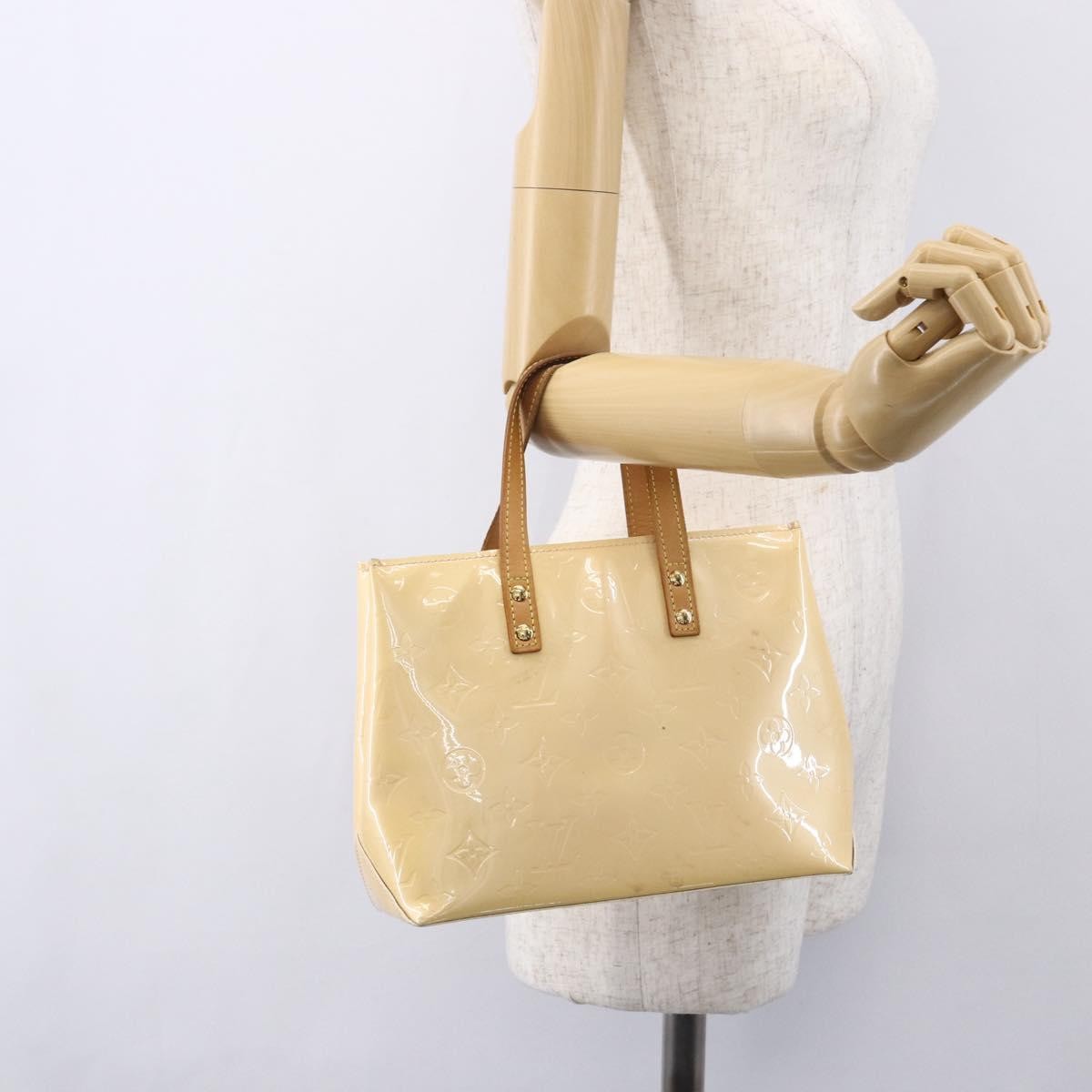 Louis Vuitton Reade Handbag Monogram Vernis Beige Patent_Leather Handbag