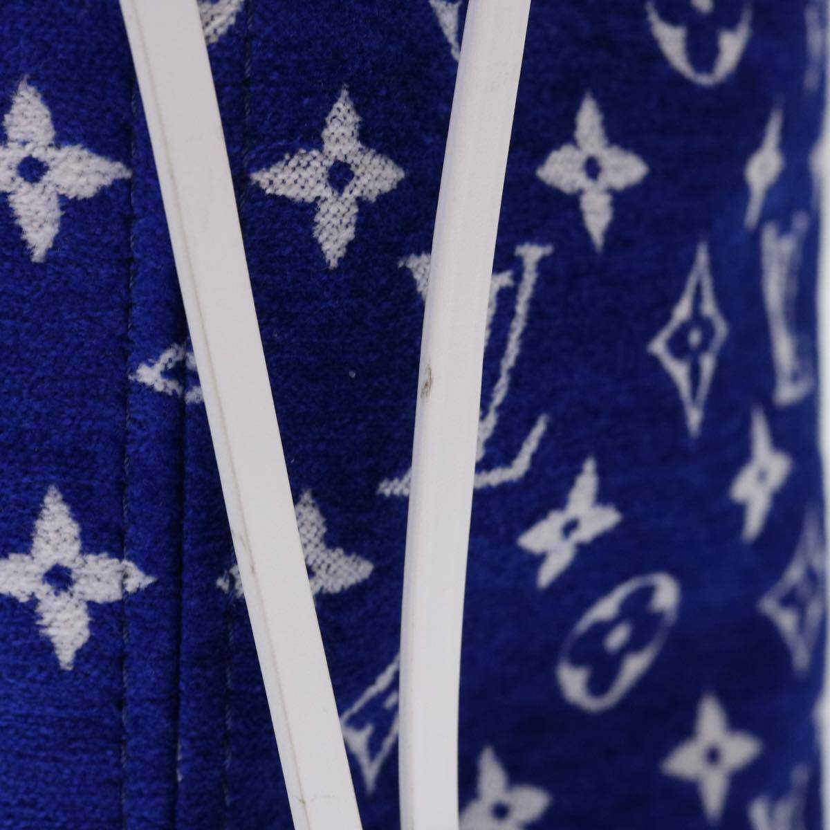 Louis Vuitton Neverfull Nm Tote Lv Match Monogram Jacquard Velvet Blue Velvet Tote Bag