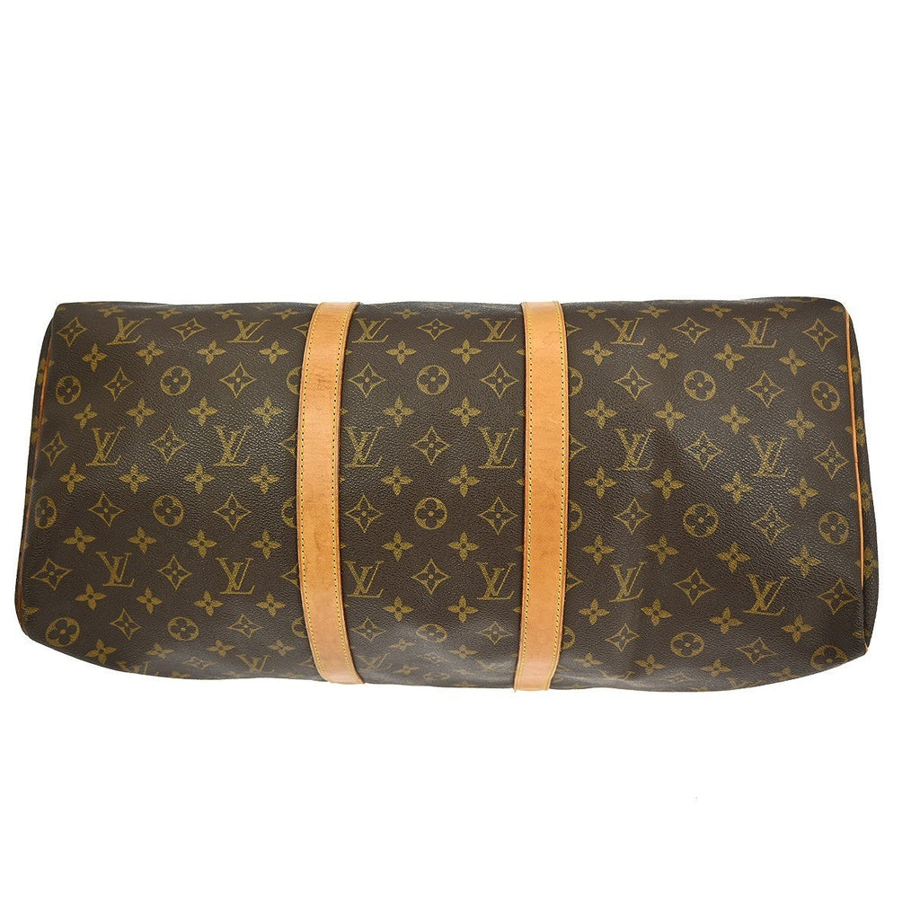 Louis Vuitton Keepall Bag Monogram Canvas Brown Canvas Travel Bag