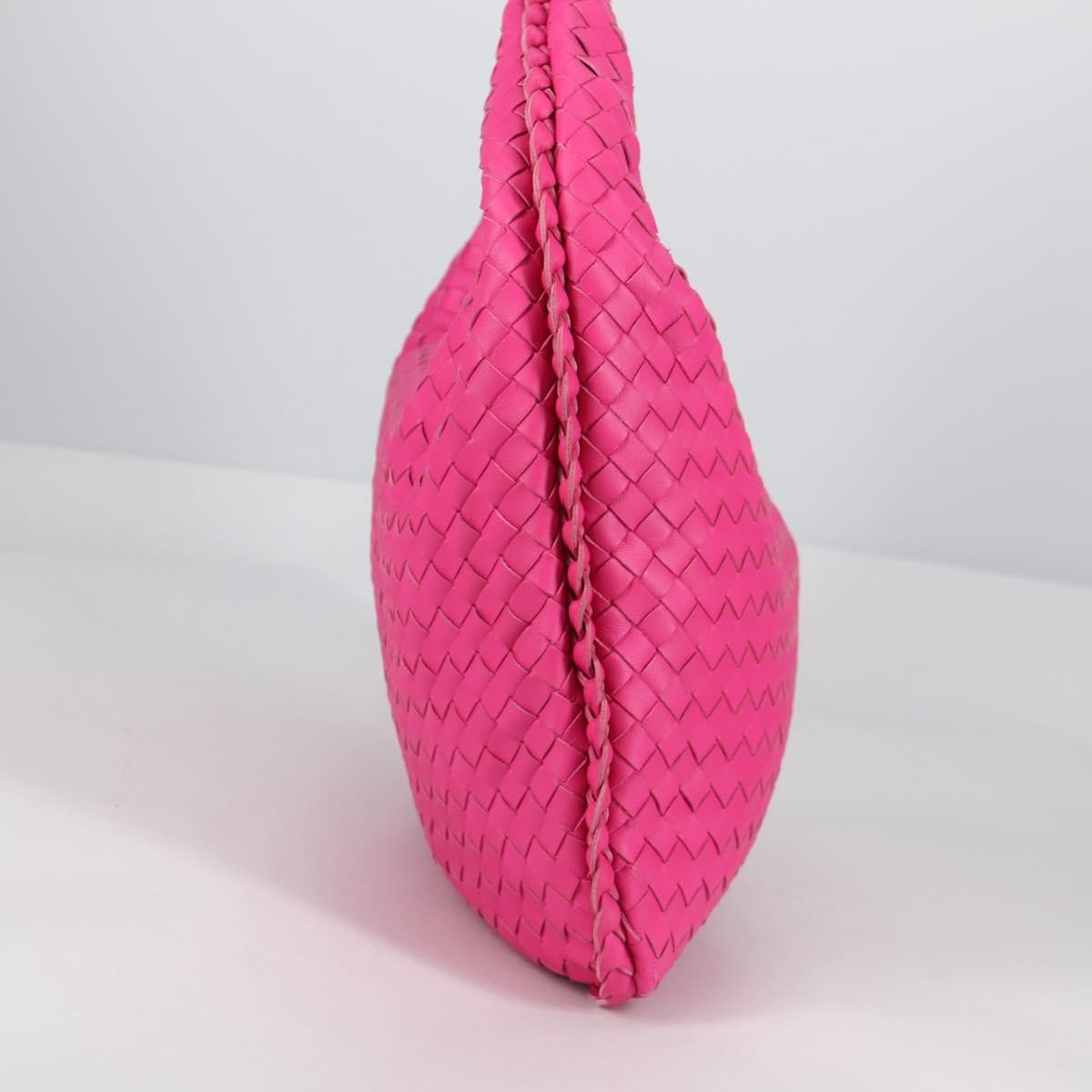Bottega Veneta Veneta Hobo Intrecciato Nappa Pink Leather Bag