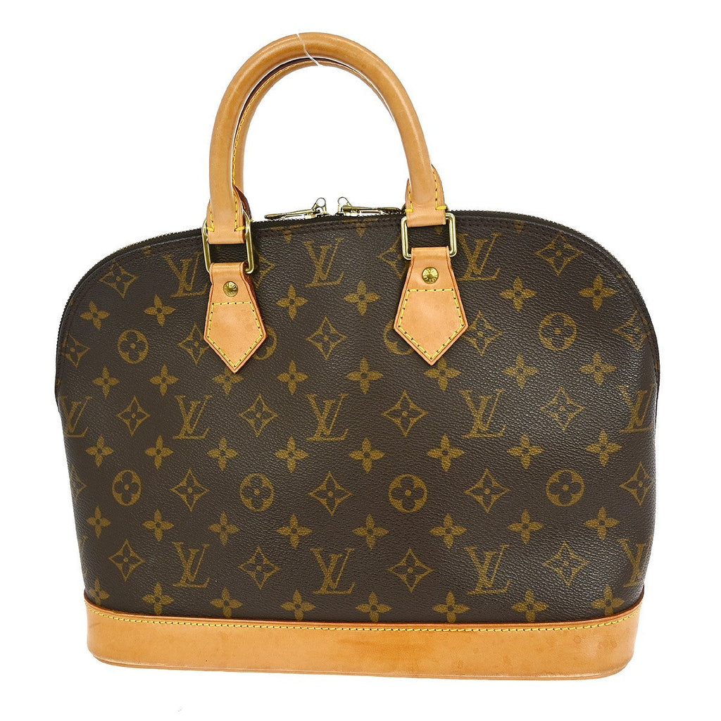 Louis Vuitton Alma Handbag Monogram Canvas Brown Canvas Handbag