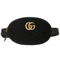 Gucci Gg Marmont Belt Bag Matelasse Velvet Black Velvet Clutche & Pouche Bag (Pre-Owned)