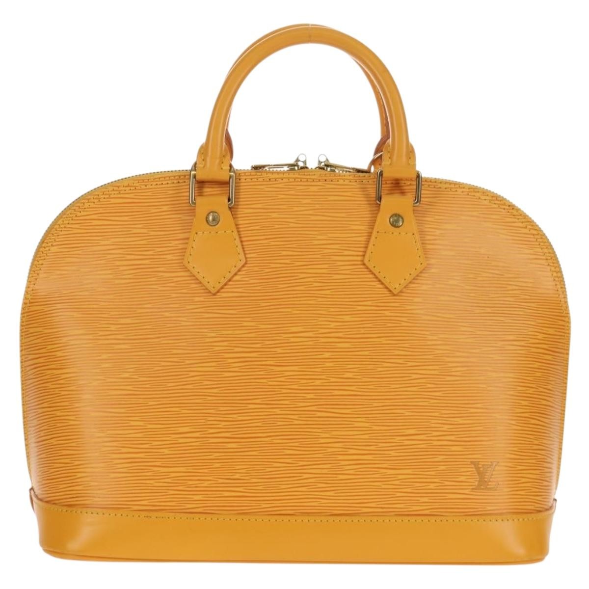 Louis Vuitton Alma Handbag Epi Leather Yellow Leather Handbag