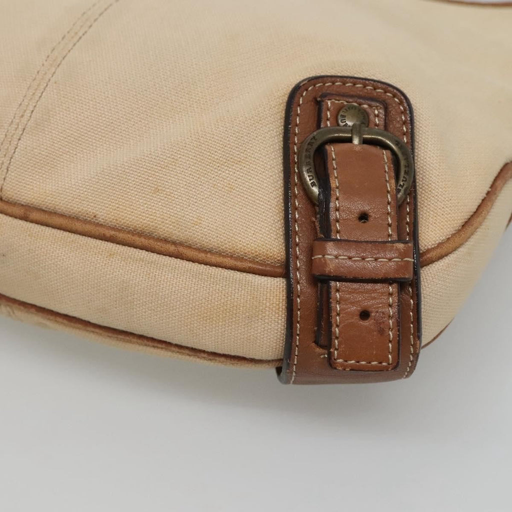Burberry Blue Label Shoulder Bag Canvas Beige Canvas Shoulder Bag