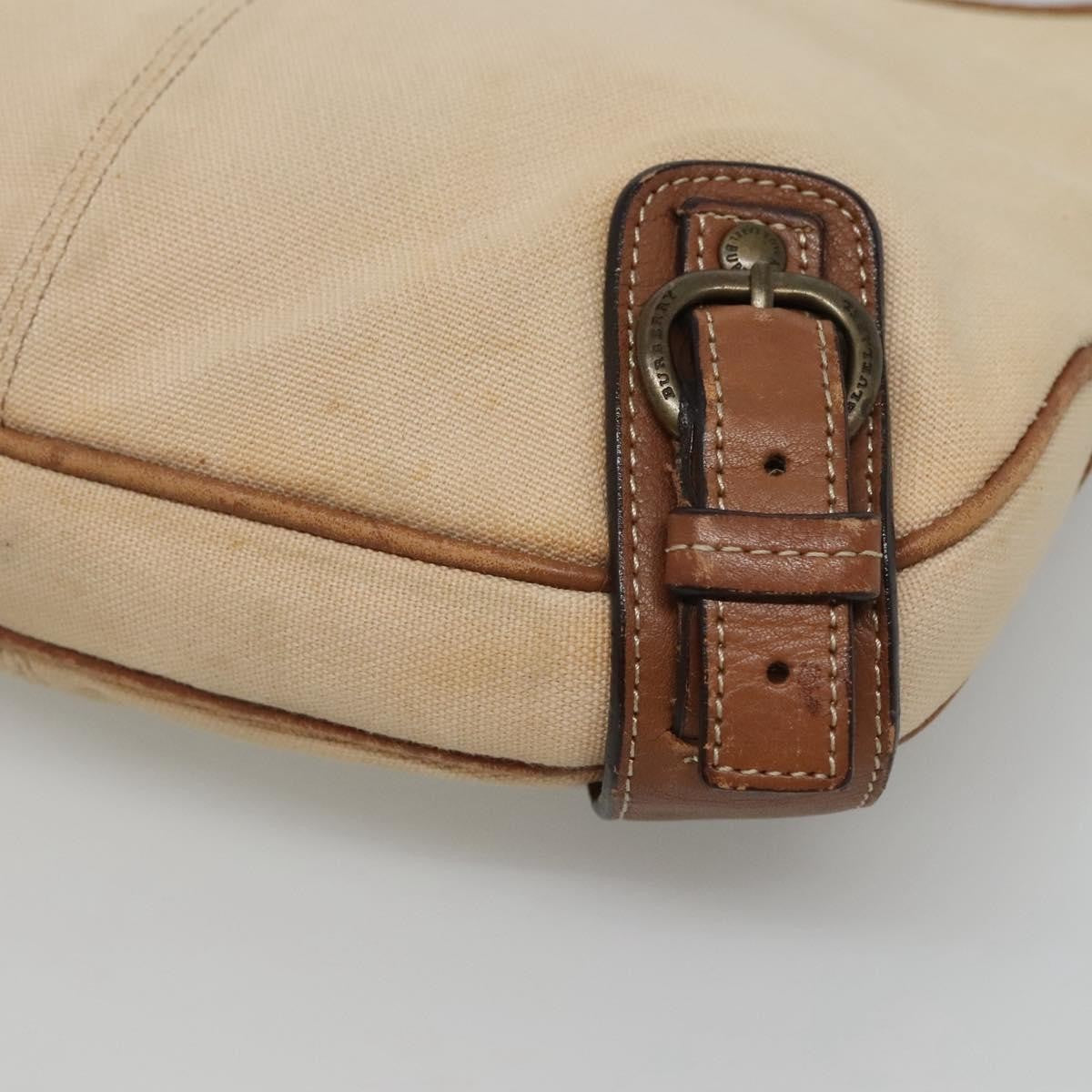 Burberry Blue Label Shoulder Bag Canvas Beige Canvas Shoulder Bag