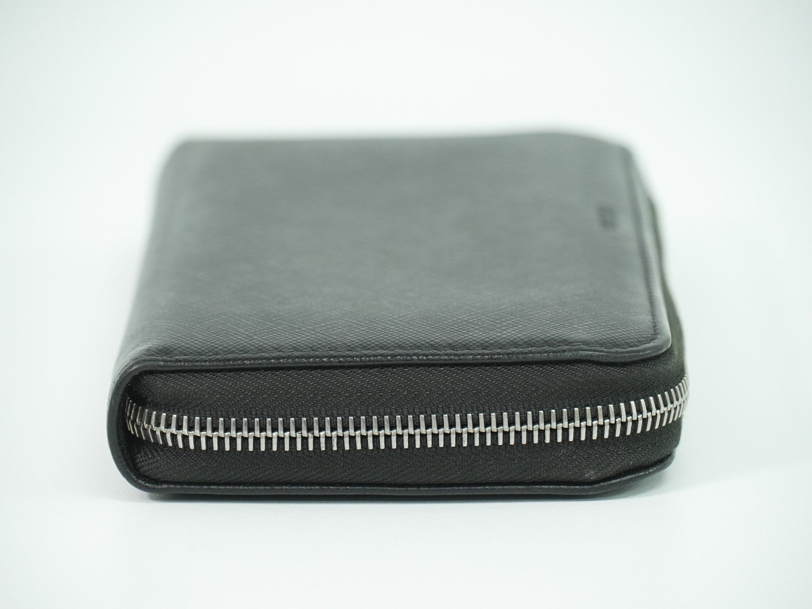 Prada Saffiano Wallet Leather Black Leather Wallets Accessory
