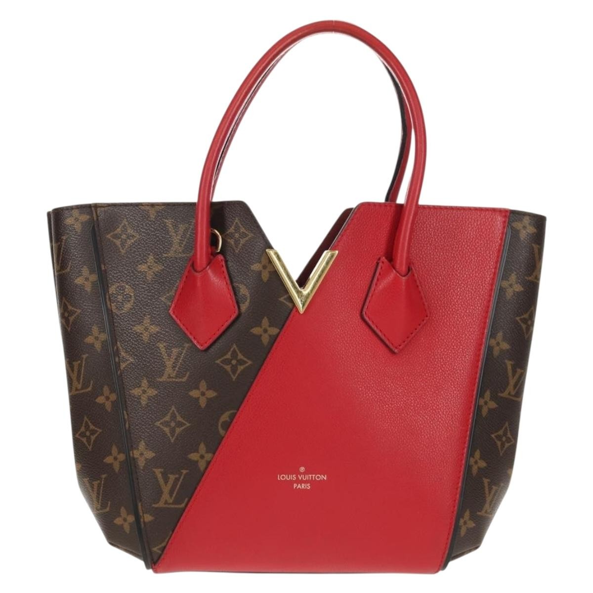 Louis Vuitton Kimono Handbag Monogram Canvas And Leather Red Canvas Handbag