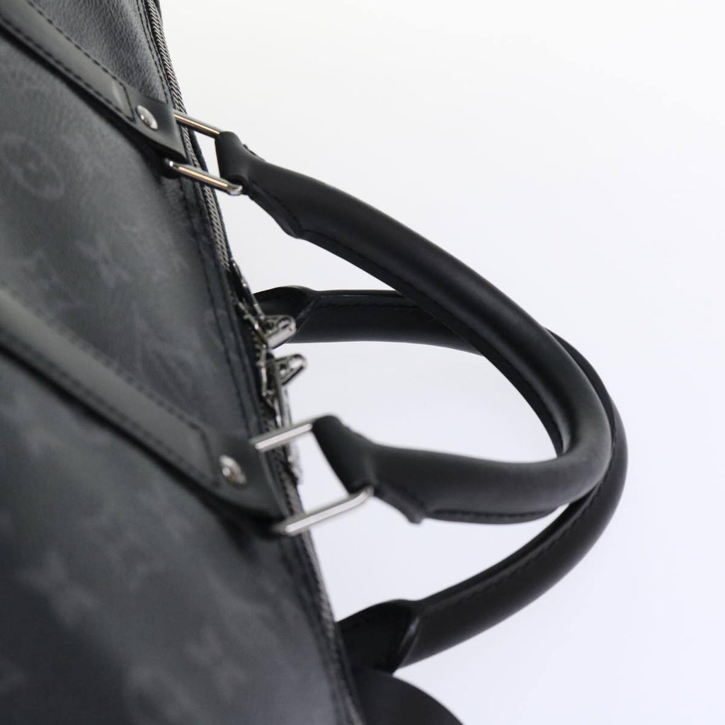 Louis Vuitton Keepall Bandouliere Bag Monogram Eclipse Split Canvas Black Canvas Bag