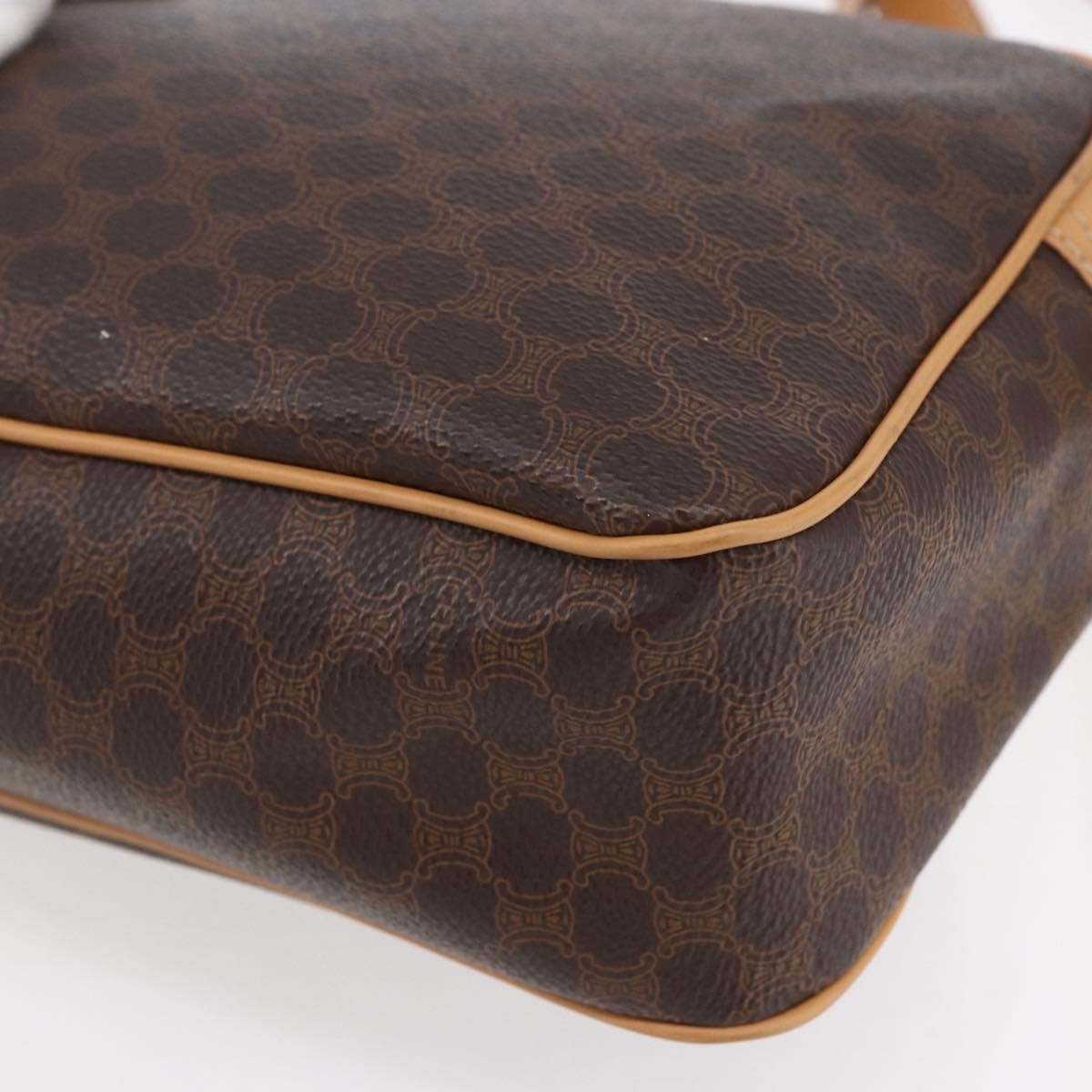 Celine Macadam Shoulder Bag Pvc Leather Brown Pvc Shoulder Bag Bag