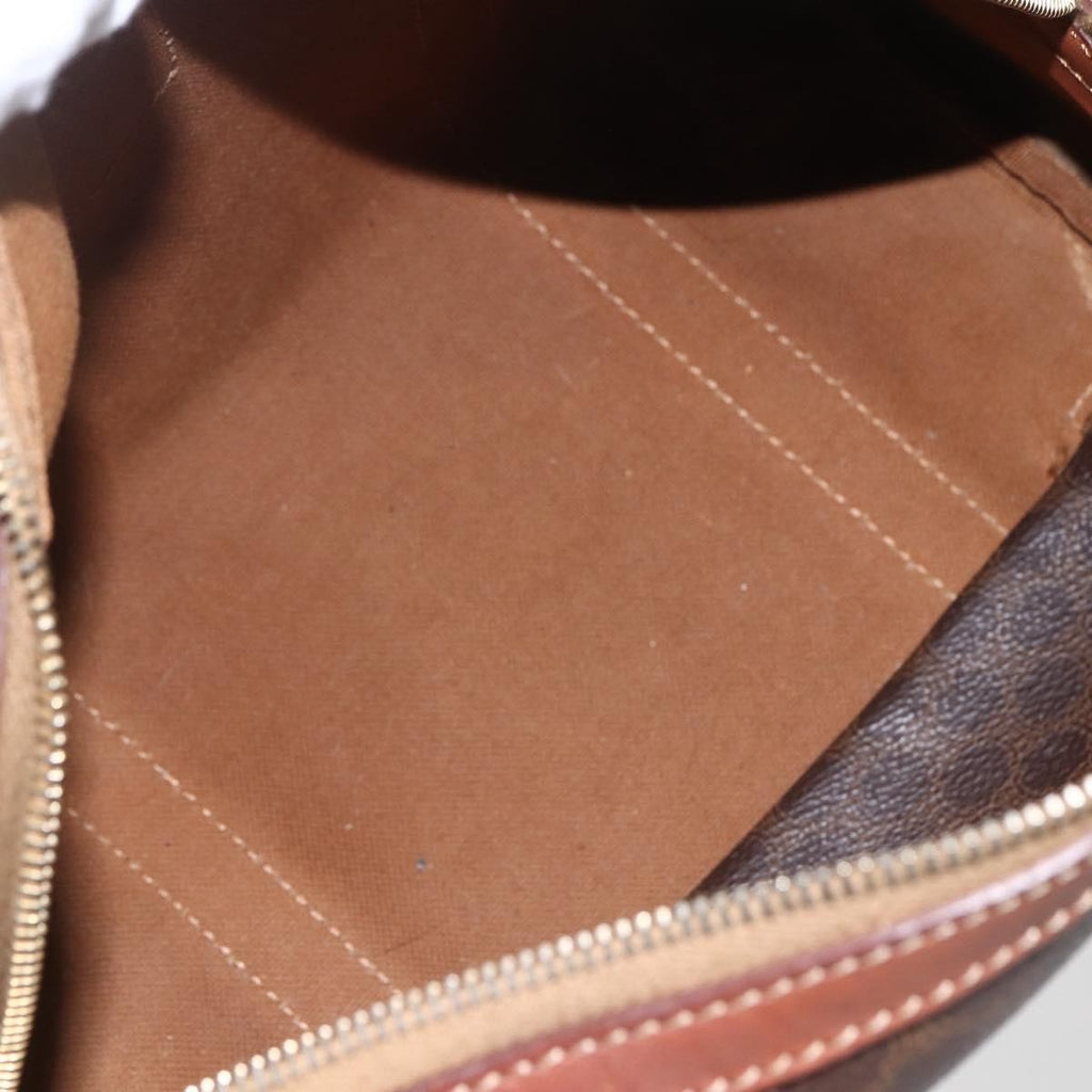 Celine Vintage Macadam Handbag Canvas And Leather Brown Canvas Shoulder Bag Bag