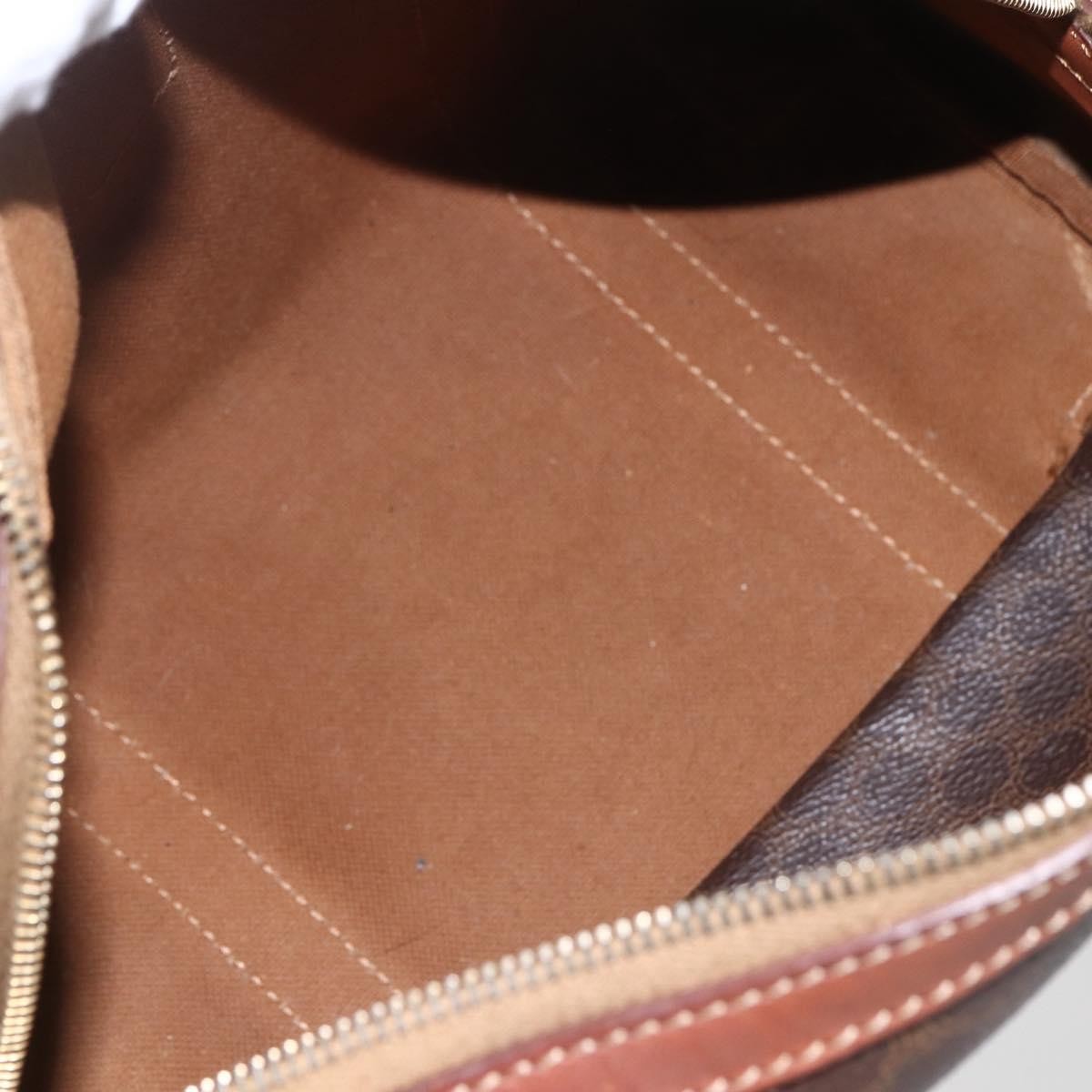 Celine Vintage Macadam Handbag Canvas And Leather Brown Canvas Shoulder Bag Bag