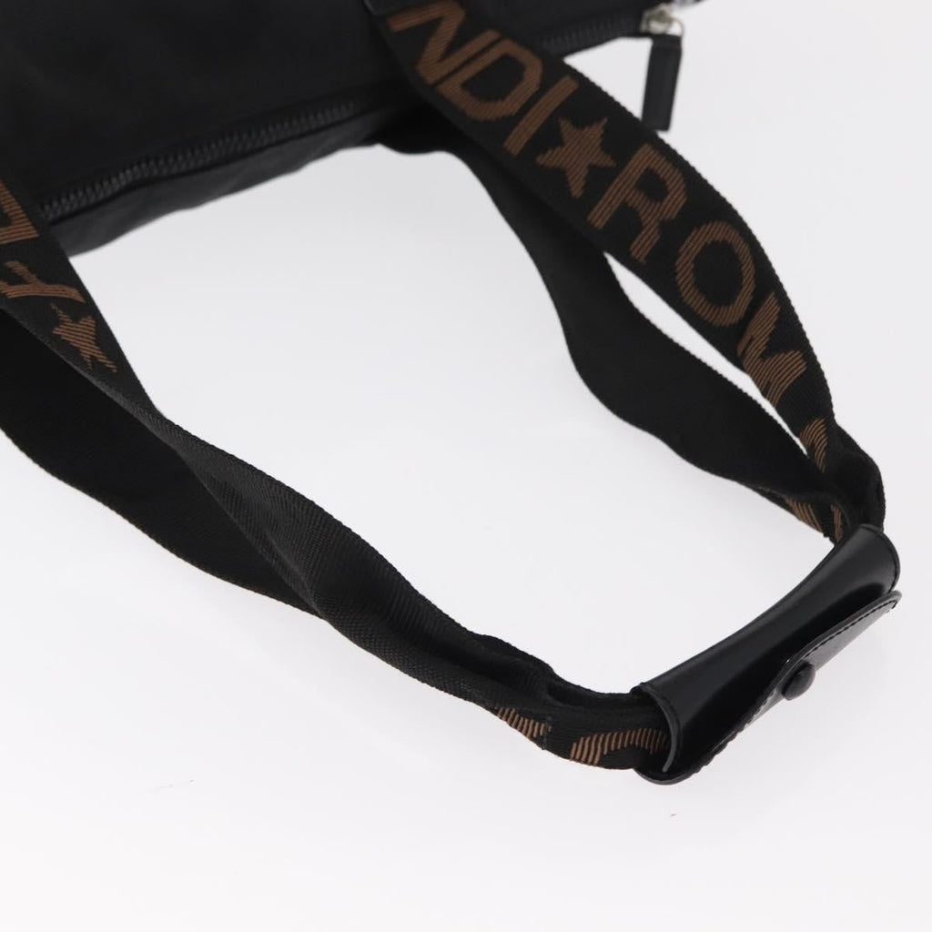 Fendi Vintage Convertible Logo Weekender Nylon Black Nylon Tote Bag Bag