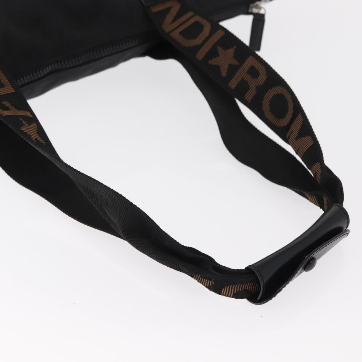 Fendi Vintage Convertible Logo Weekender Nylon Black Nylon Tote Bag Bag