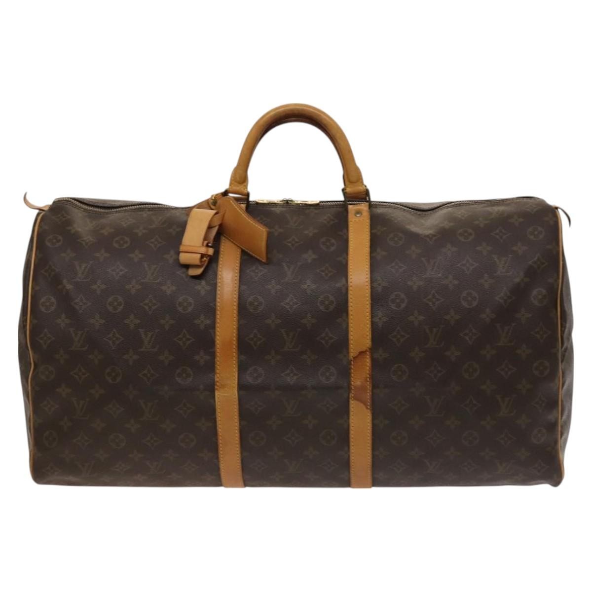 Louis Vuitton Keepall Bag Monogram Canvas Brown Canvas Travel Bag