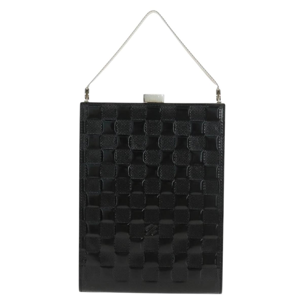 Louis Vuitton Saint Ange Handbag Damier Vernis Black Patent_Leather Handbag