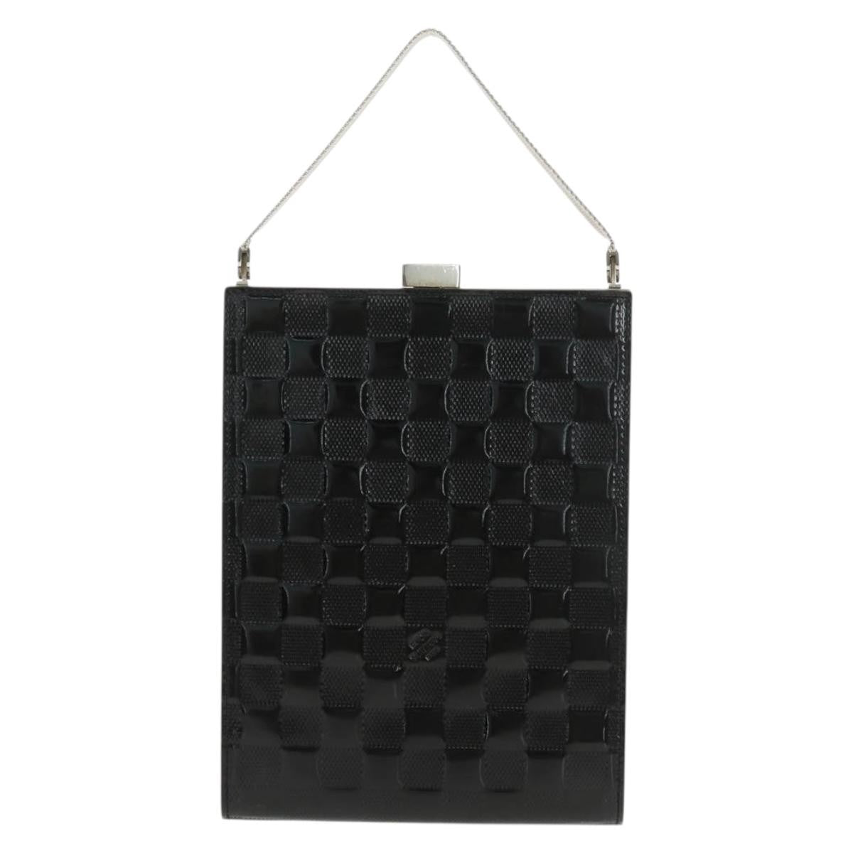 Louis Vuitton Saint Ange Handbag Damier Vernis Black Patent_Leather Handbag