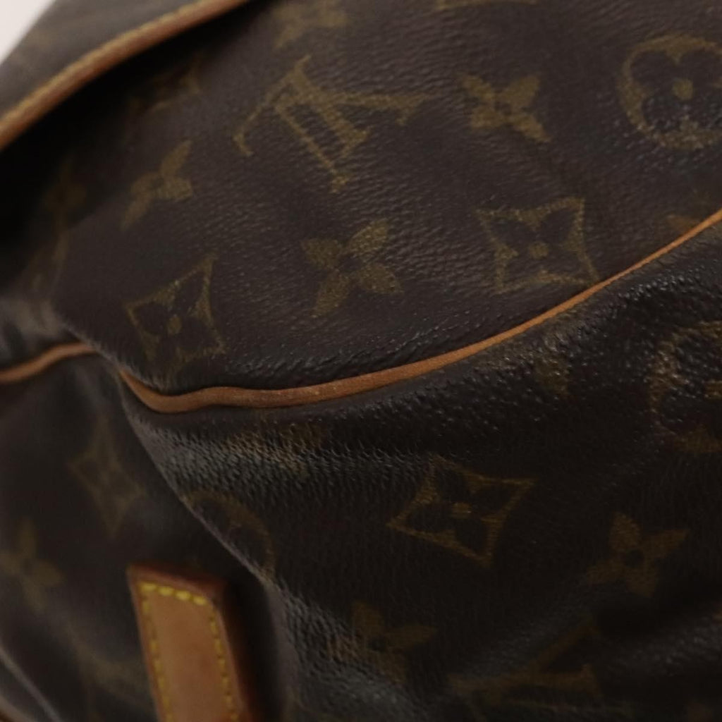 Louis Vuitton Saumur Handbag Monogram Canvas Brown Canvas Shoulder Bag