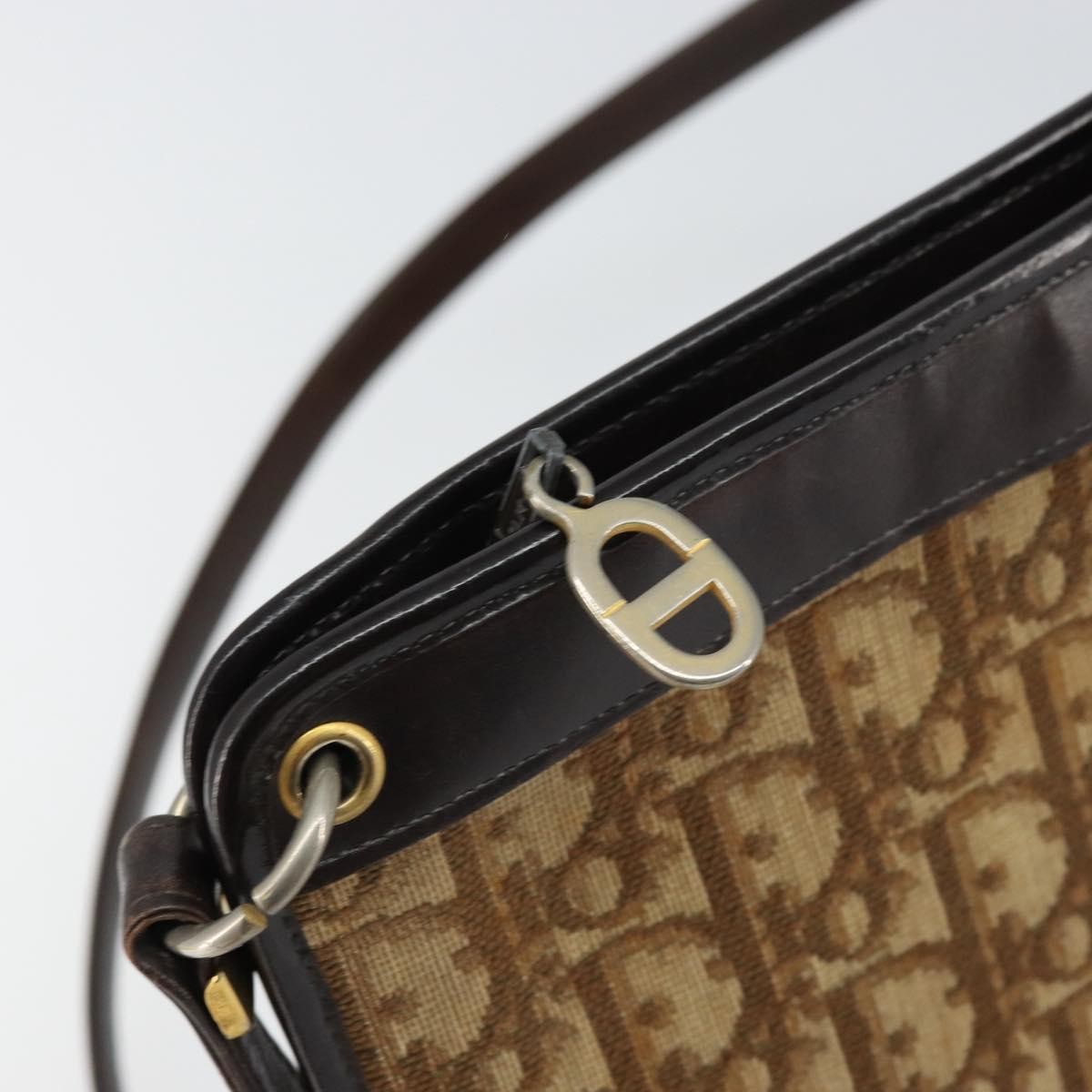 Christian Dior Vintage Trotter Shoulder Bag Canvas Beige Canvas Shoulder Bag Bag (Pre-Owned)