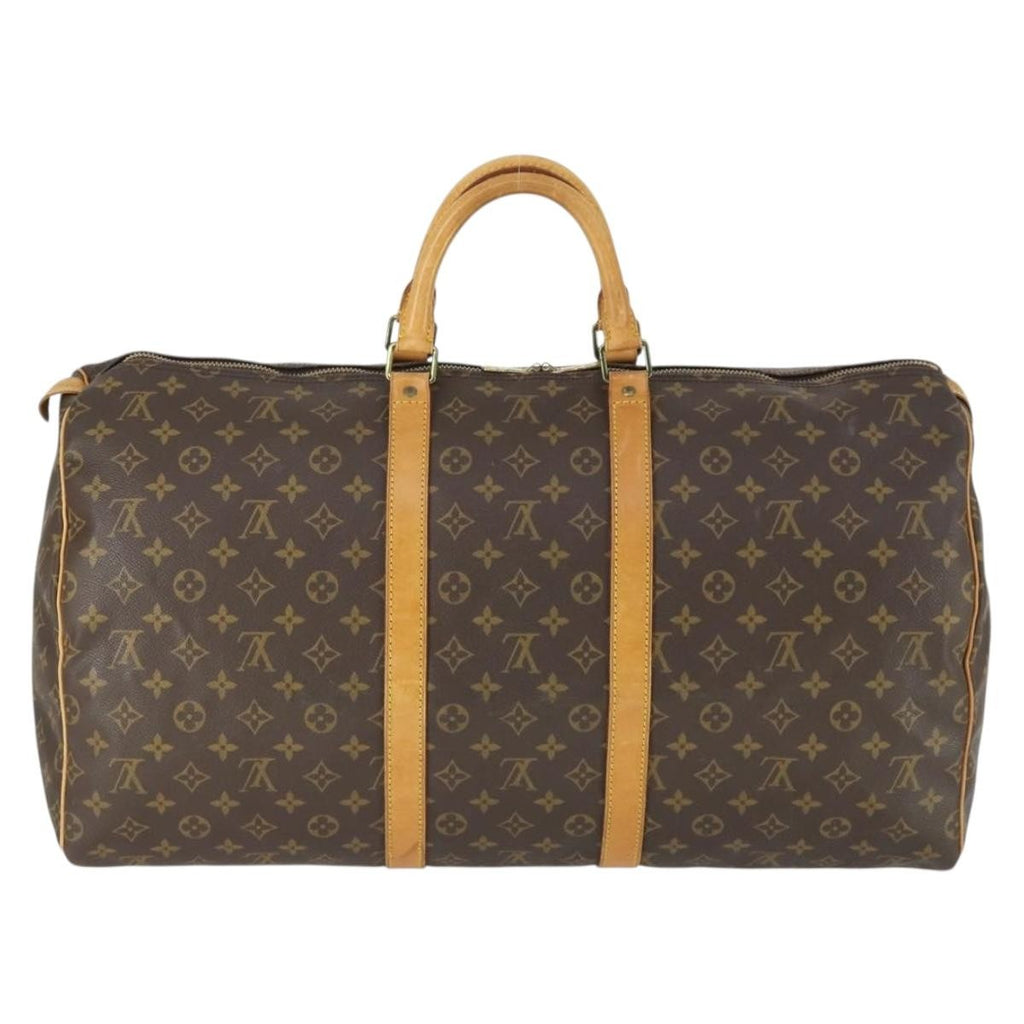 Louis Vuitton Keepall Bag Monogram Canvas Brown Canvas Travel Bag
