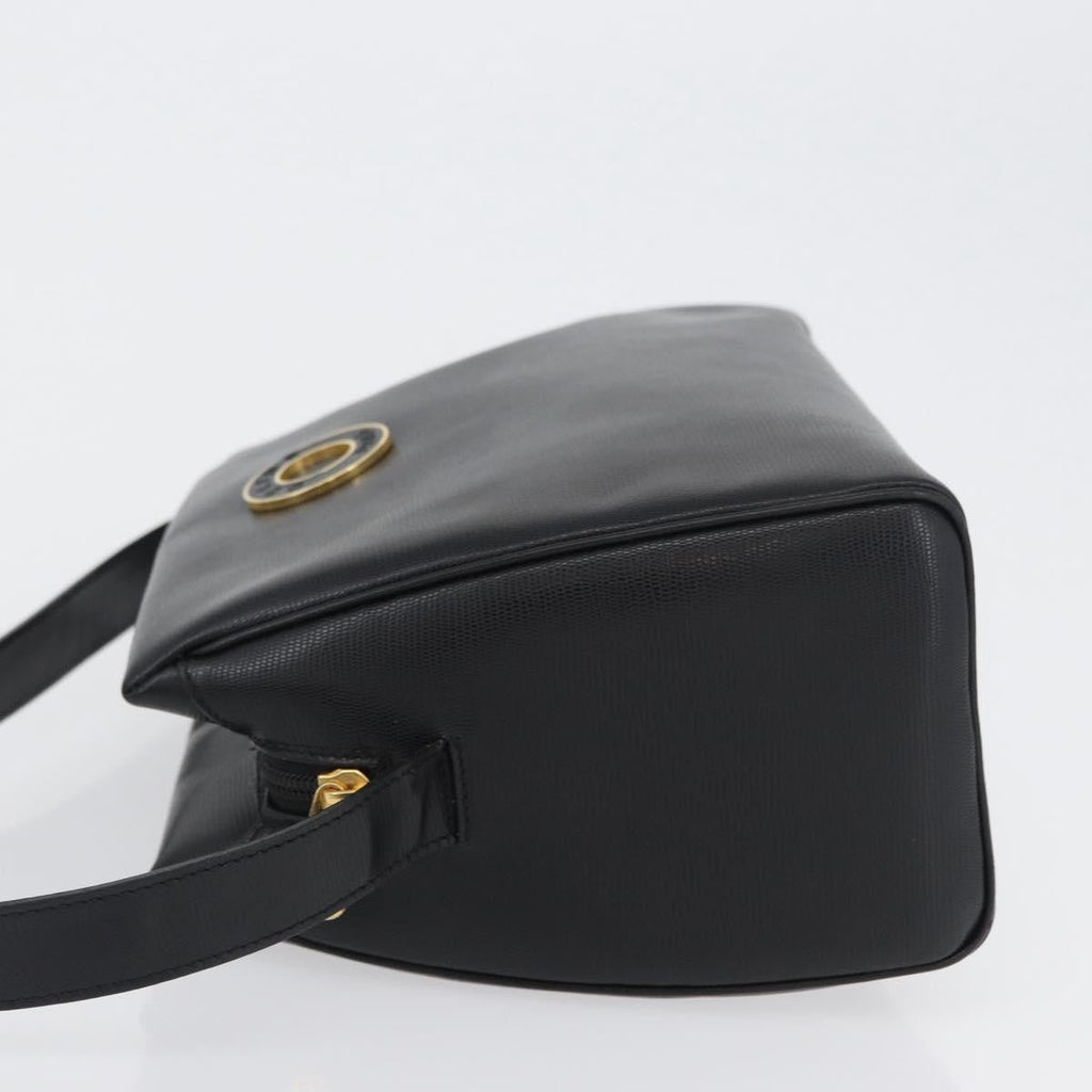 Celine Circle Logo Shoulder Bag Leather Black Leather Shoulder Bag Bag