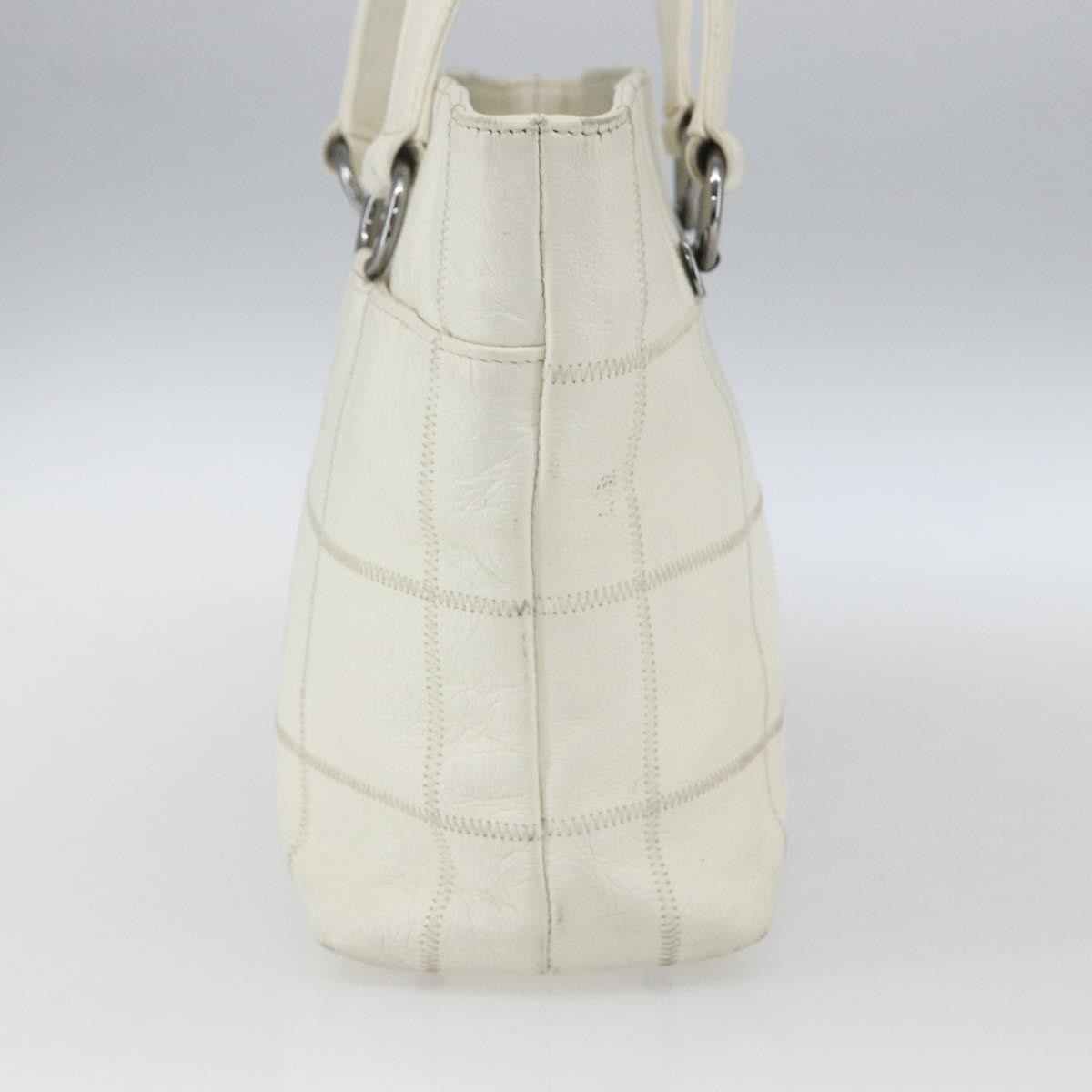 Chanel Square Stitch Tote Quilted Leather White Leather Tote Bag Bag