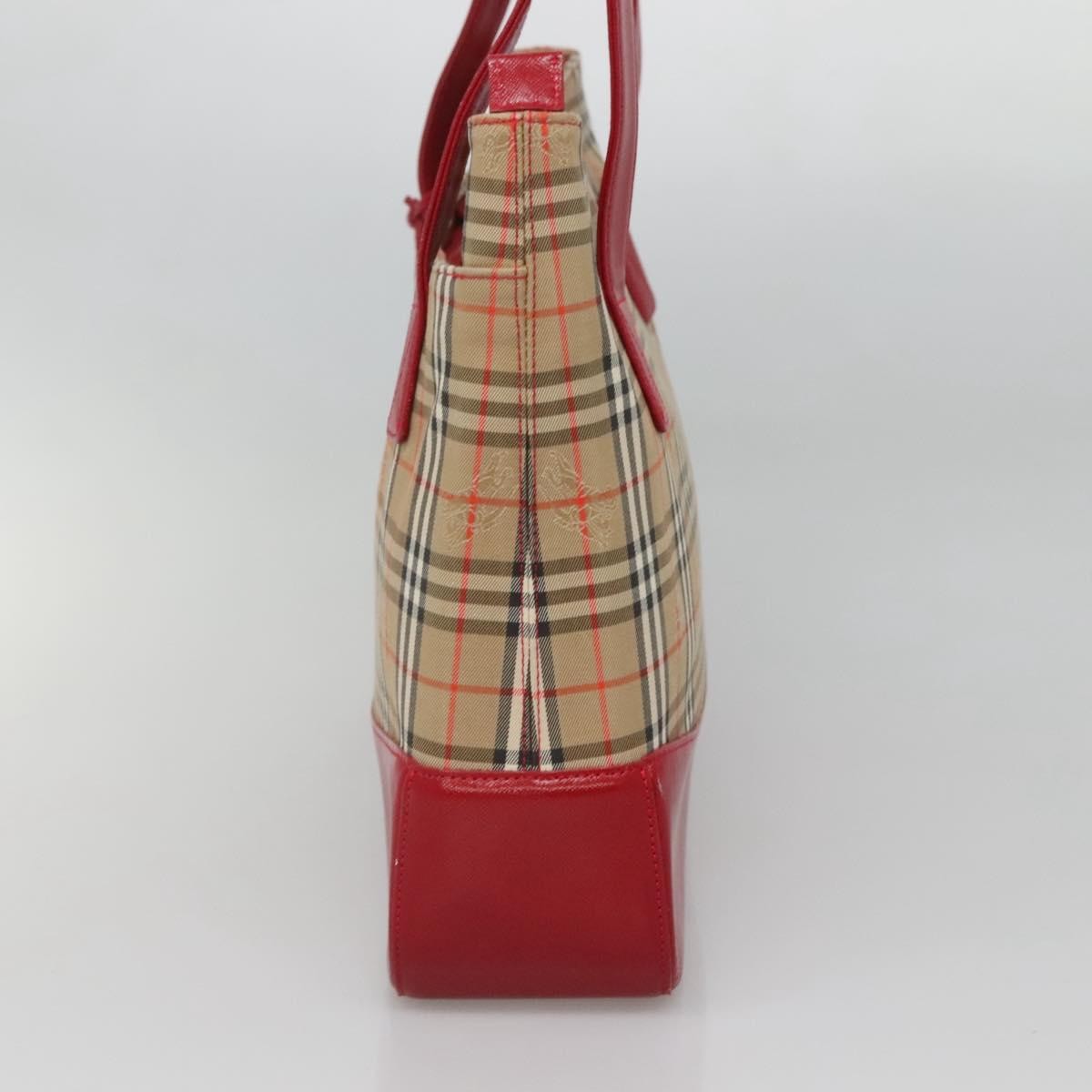 Burberry Nova Check Tote Canvas And Leather Beige Canvas Tote Bag