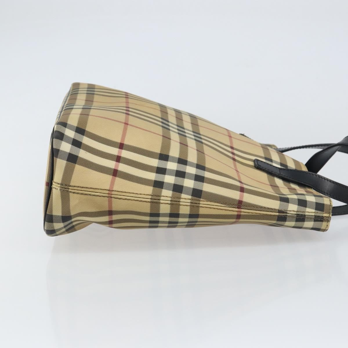 Burberry Nova Check Tote Canvas Check Pattern Beige Canvas Tote Bag