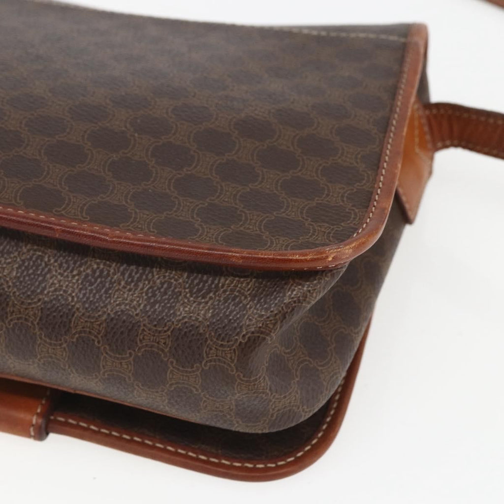 Celine Macadam Shoulder Bag Pvc Leather Brown Pvc Shoulder Bag Bag