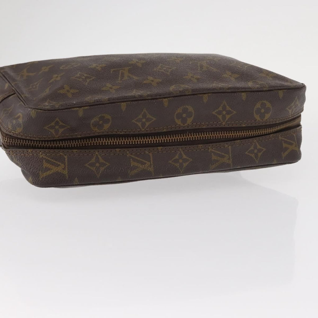 Louis Vuitton Trousse Toiletry Pouch Monogram Canvas Brown Canvas Toiletry Case Accessory
