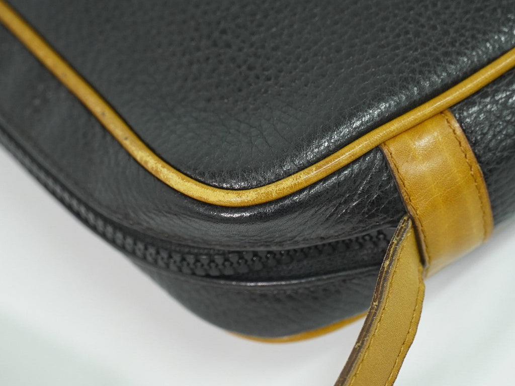Celine Vintage Shoulder Bag Leather Black Leather Shoulder Bag Bag