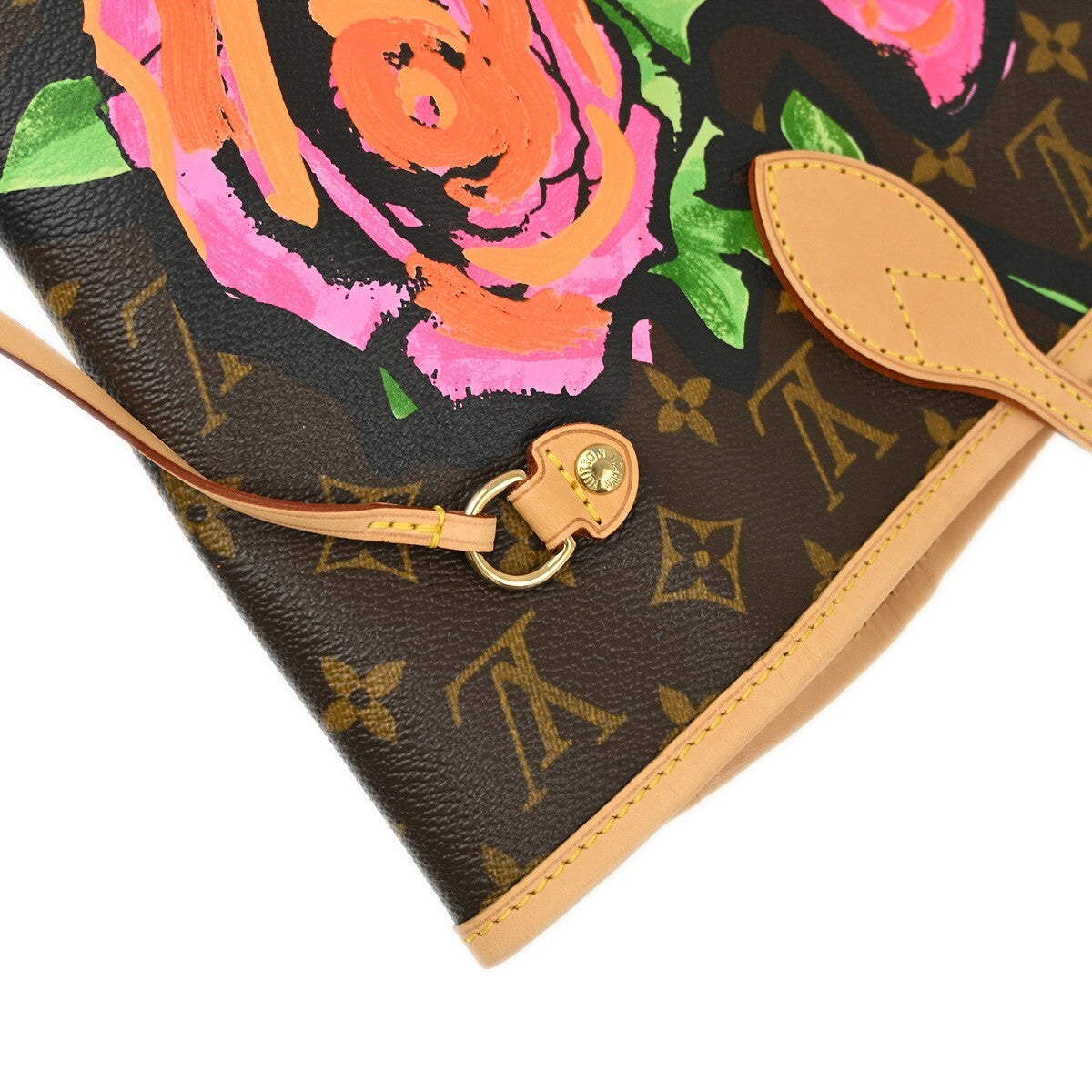 Louis Vuitton Neverfull Nm Tote Limited Edition Printed Canvas Brown Canvas Tote Bag