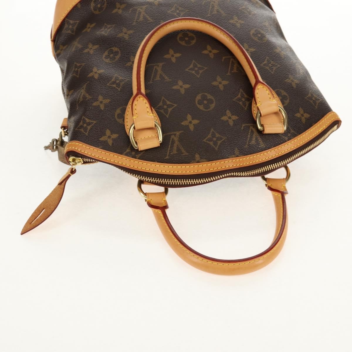 Louis Vuitton Lockit Handbag Monogram Canvas Brown Canvas Handbag