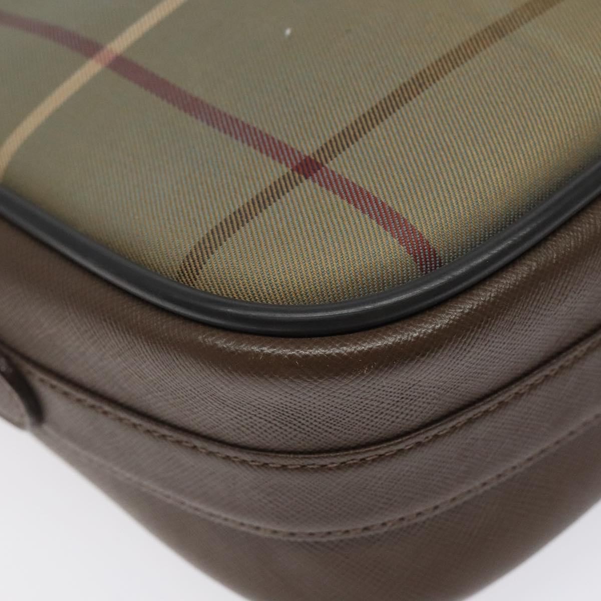 Burberry Nova Check Shoulder Bag Canvas And Leather Beige Canvas Shoulder Bag