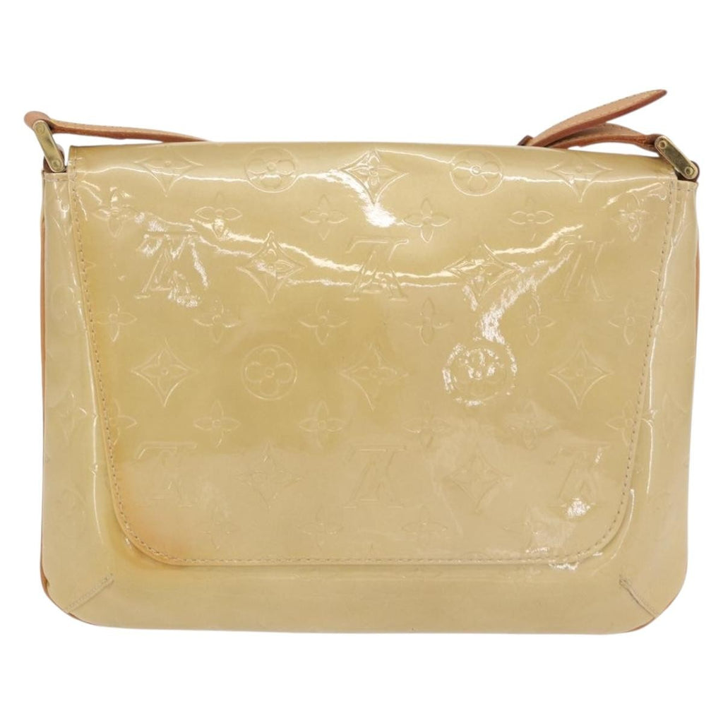 Louis Vuitton Thompson Street Handbag Monogram Vernis Beige Patent_Leather Shoulder Bag