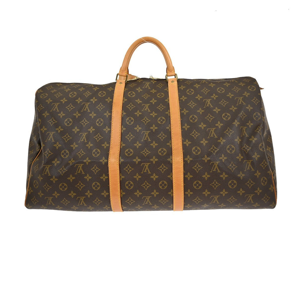 Louis Vuitton Keepall Bag Monogram Canvas Brown Canvas Travel Bag