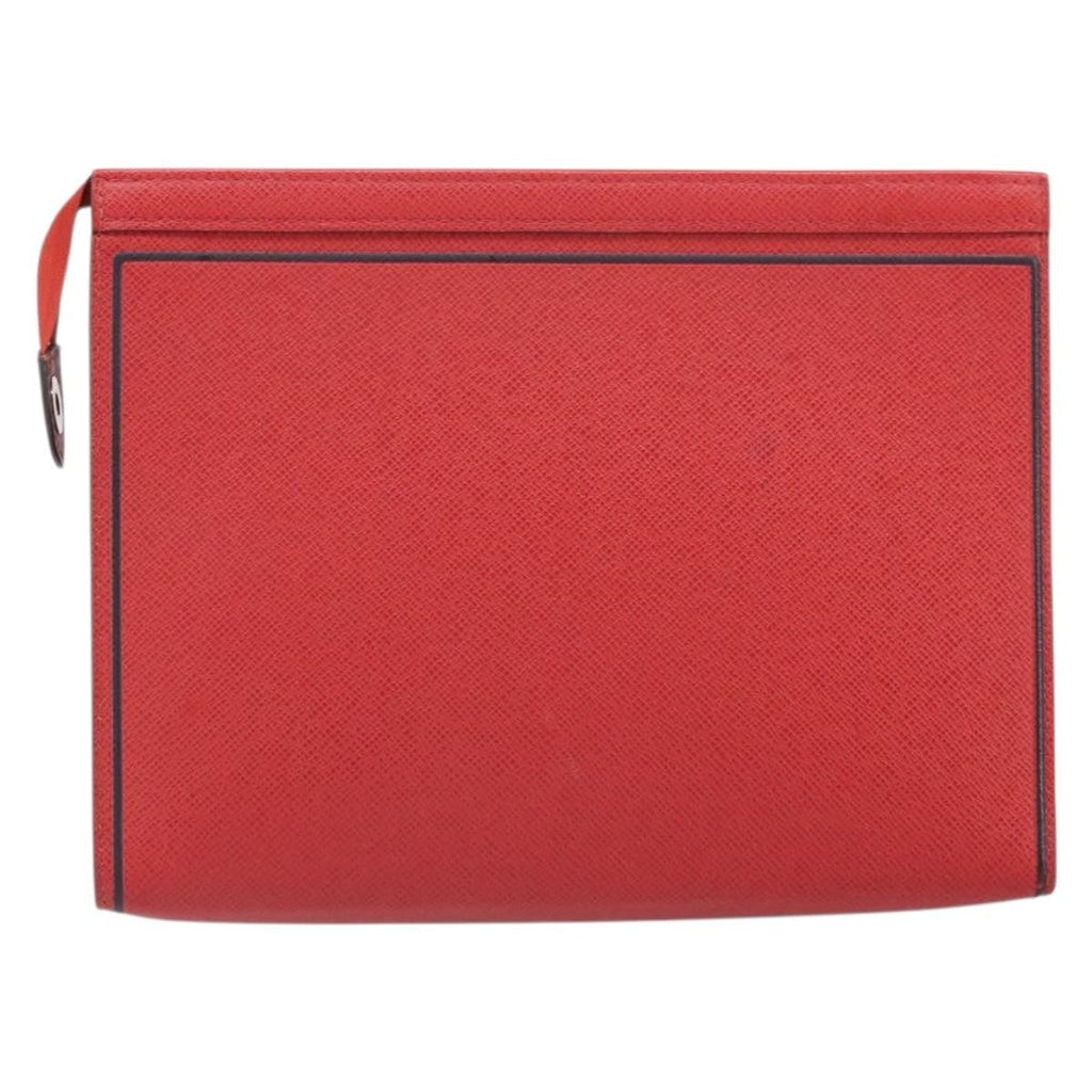 Louis Vuitton Pochette Voyage Taiga Leather Red Leather Clutche & Pouche Bag