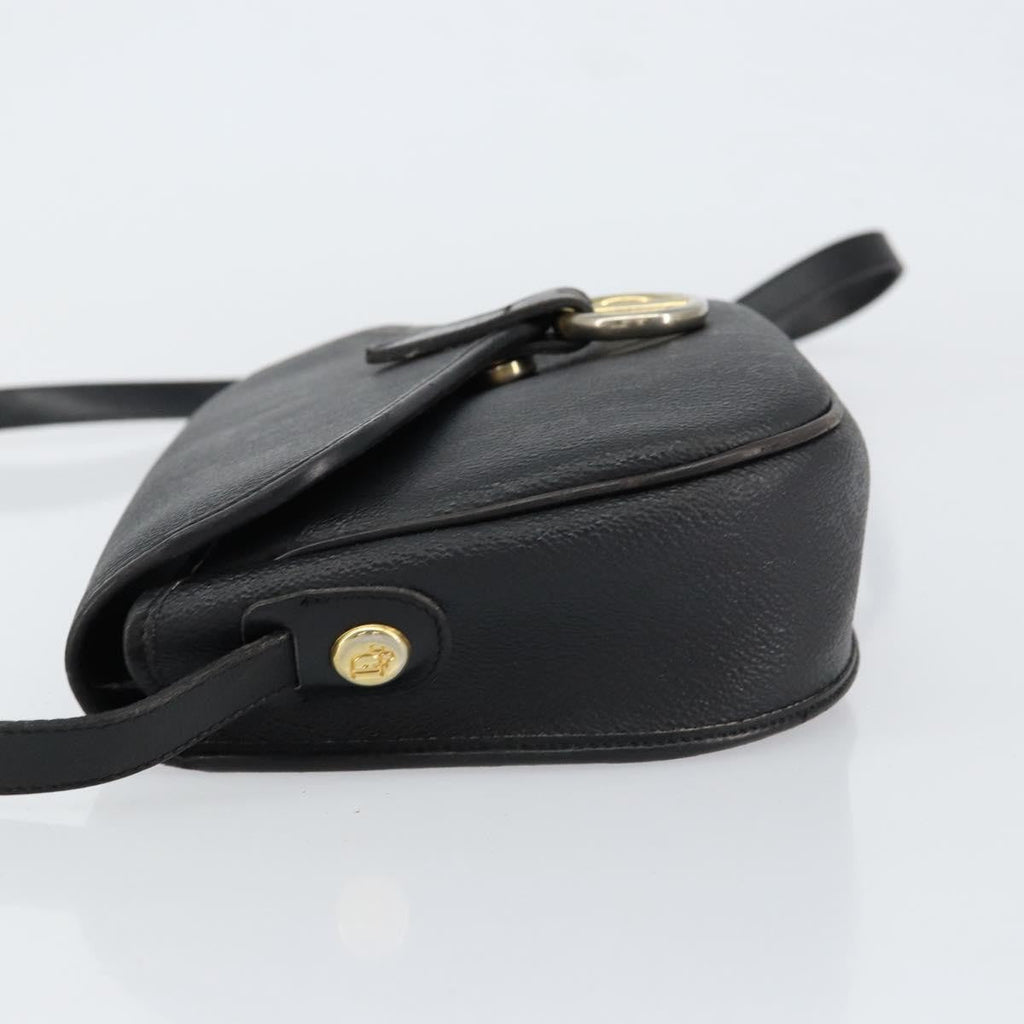 Christian Dior Vintage Honeycomb Flap Crossbody Bag Canvas And Leather Black Canvas Shoulder Bag Bag (Pre-Owned)