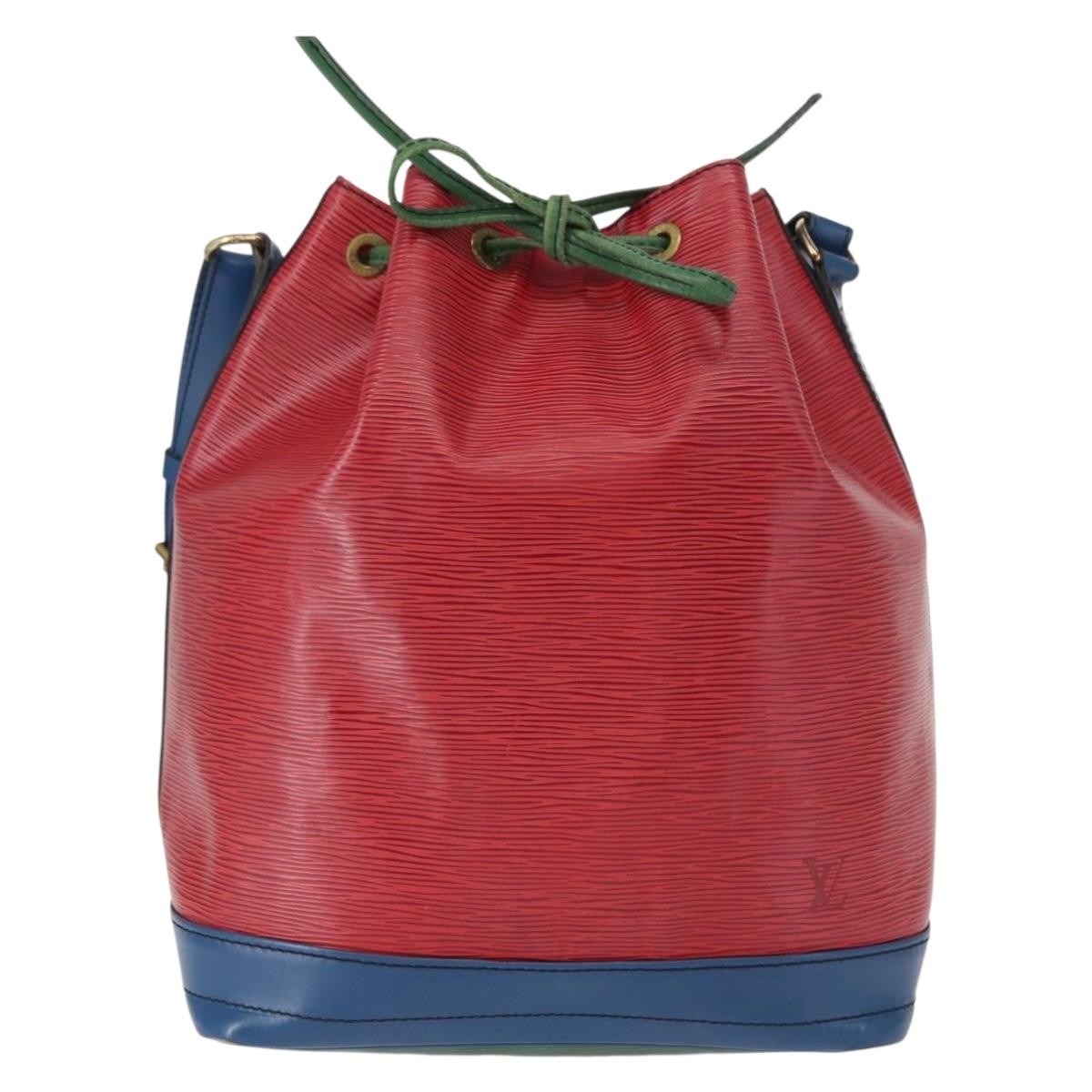 Louis Vuitton Tricolor Noe Handbag Epi Leather Red Leather Shoulder Bag