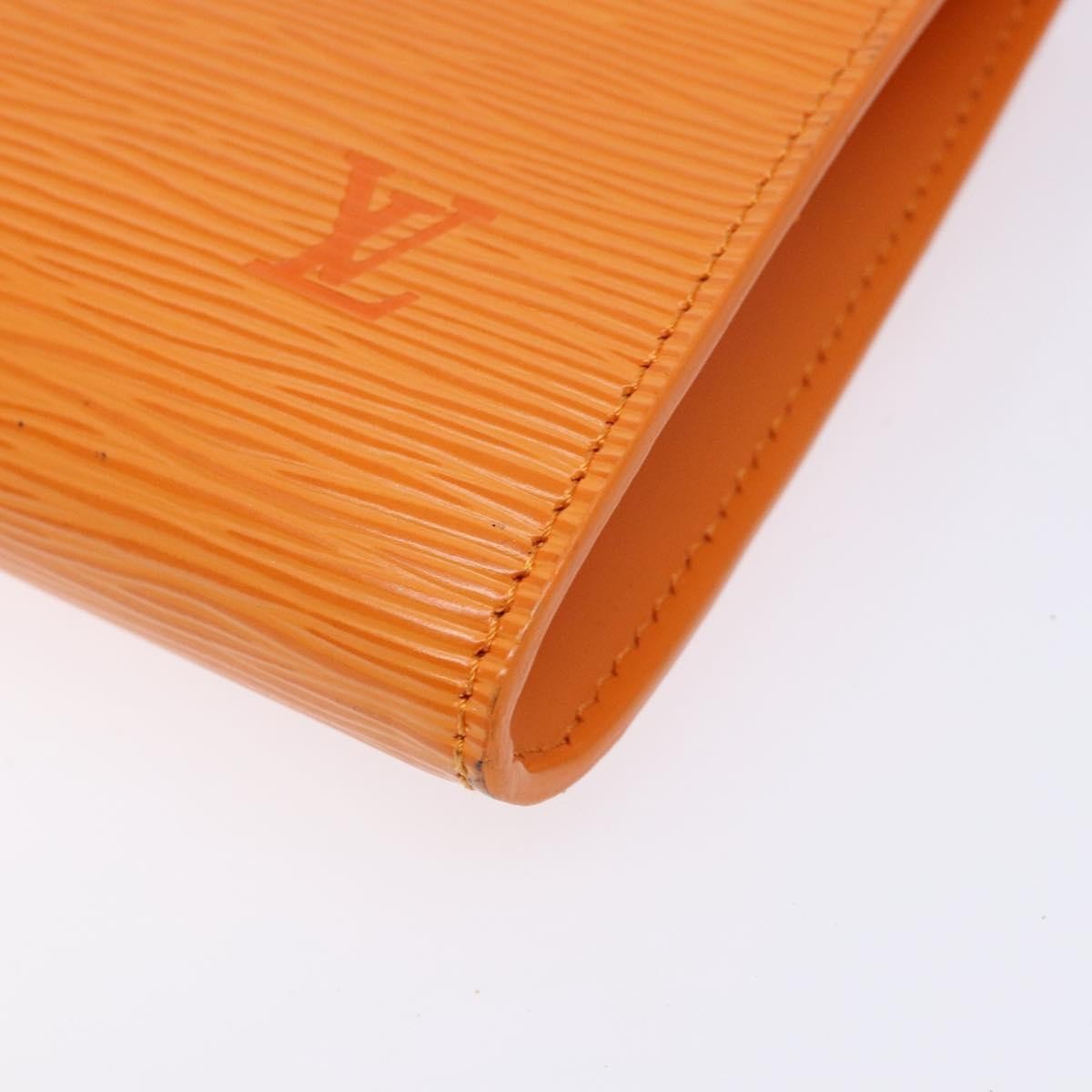 Louis Vuitton Pochette Accessoires Epi Leather Orange Leather Clutche & Pouche Bag