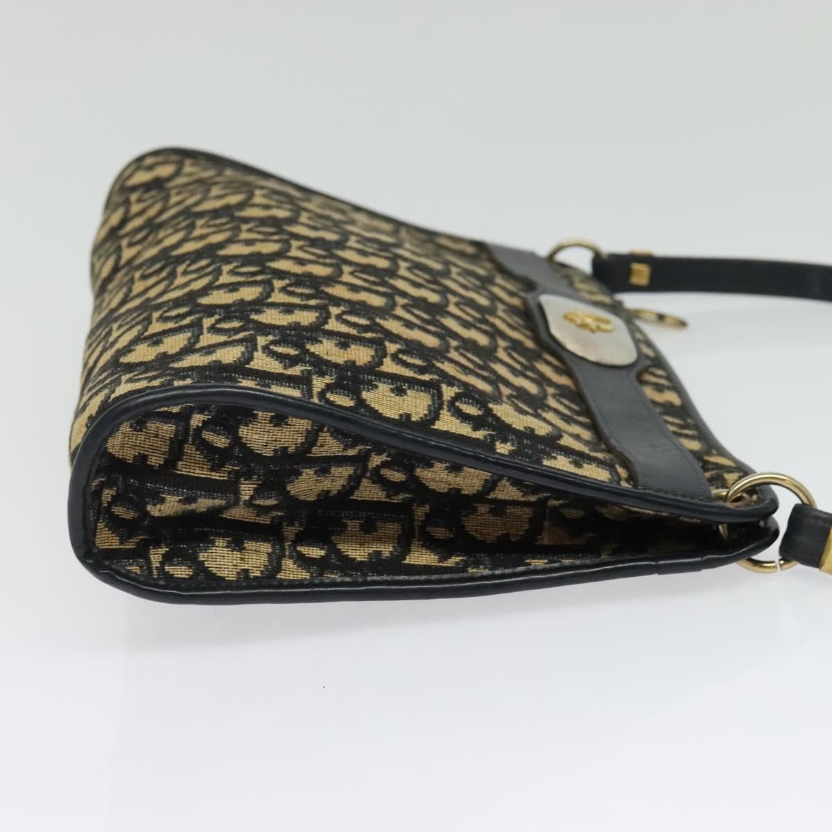 Christian Dior Vintage Trotter Crossbody Bag Canvas Brown Canvas Shoulder Bag Bag (Pre-Owned)
