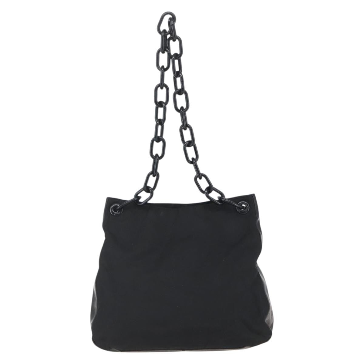 Prada Chain Shoulder Bag Tessuto Black Nylon Shoulder Bag Bag