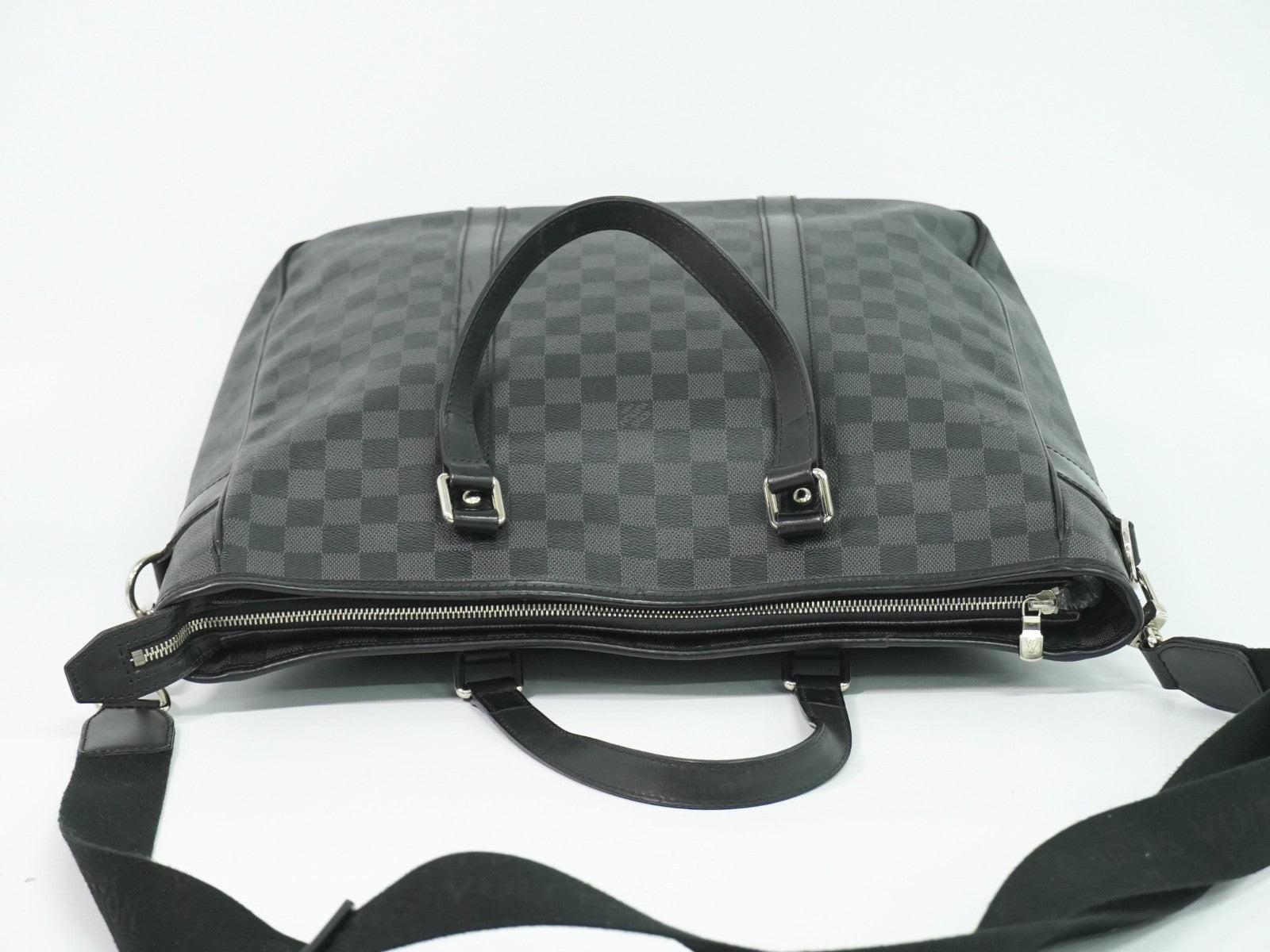 Louis Vuitton Tadao Handbag Damier Graphite Black Canvas Tote Bag