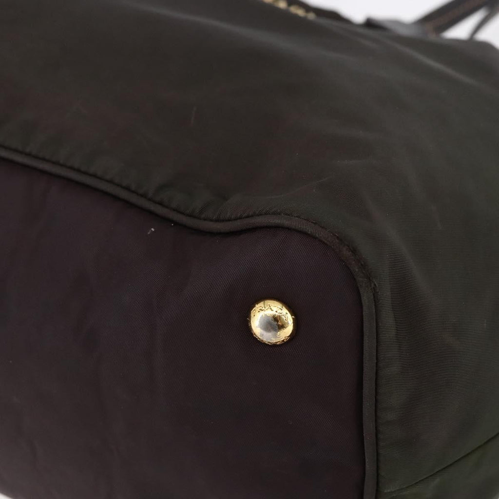 Prada Open Tote Tessuto Khaki Nylon Tote Bag Bag