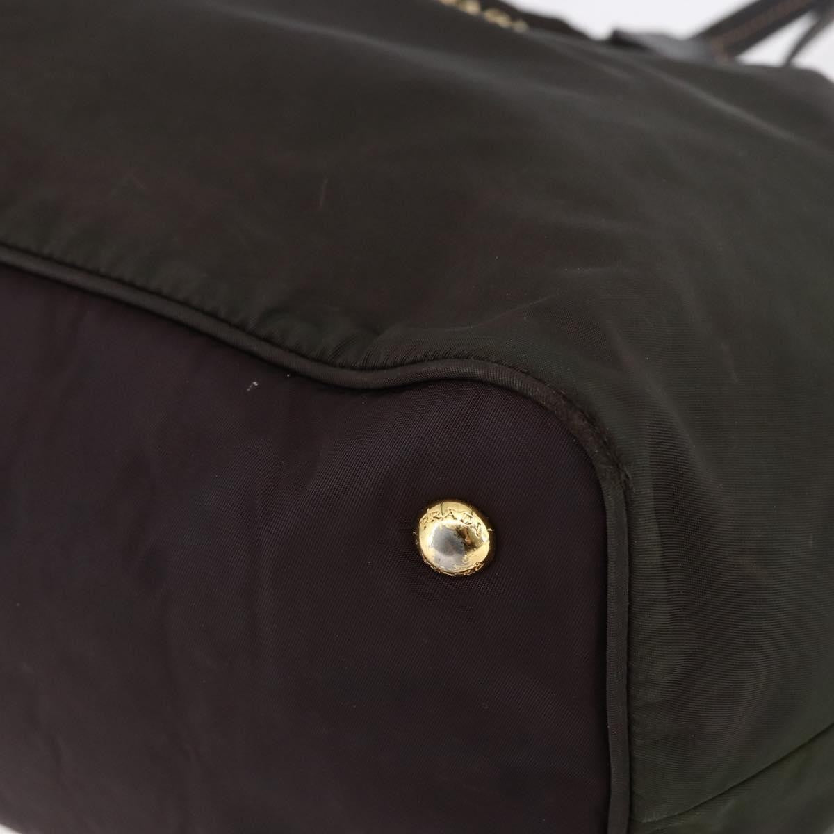 Prada Open Tote Tessuto Khaki Nylon Tote Bag Bag
