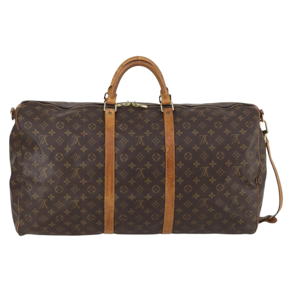 Louis Vuitton Keepall Bandouliere Bag Monogram Canvas Brown Canvas Travel Bag