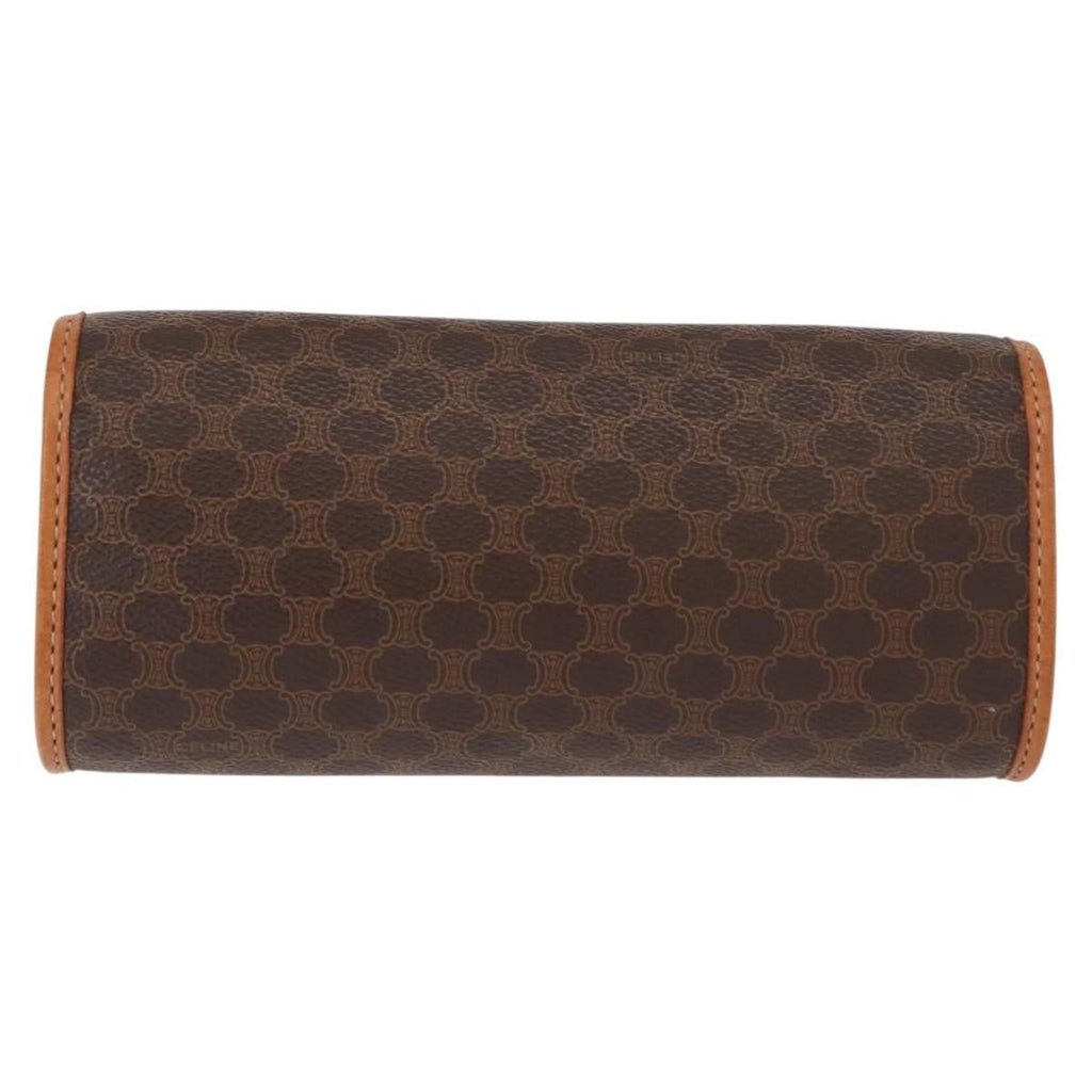 Celine Macadam Pochette Canvas And Leather Brown Canvas Clutche & Pouche Bag