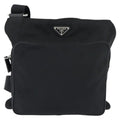 Prada Front Pocket Messenger Bag Tessuto Black Nylon Shoulder Bag Bag