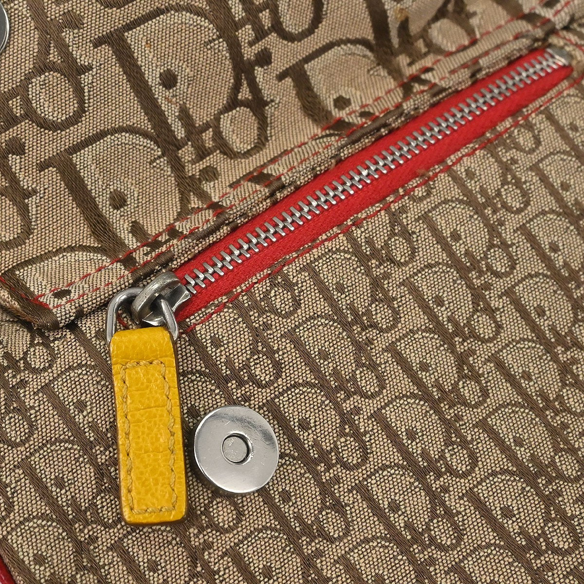 Christian Dior Vintage Rasta Saddle Messenger Bag Diorissimo Canvas Multicolour Canvas Shoulder Bag Bag (Pre-Owned)